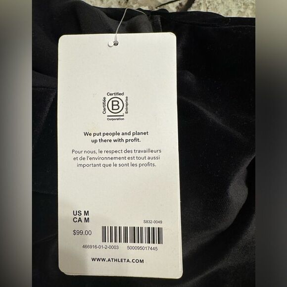 NWT New ATHLETA Retroplush Velvet Crewneck Sweatshirt Black Medium - Picture 7 of 9